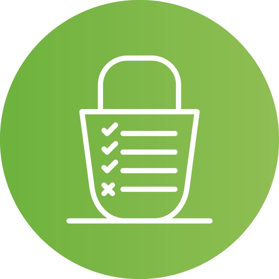 Bucket List Creative Icon Design vector
