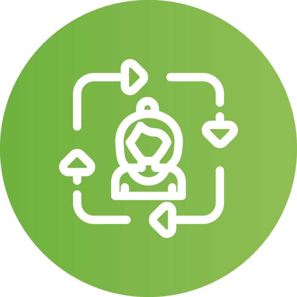 Job Rotation Creative Icon Design vector