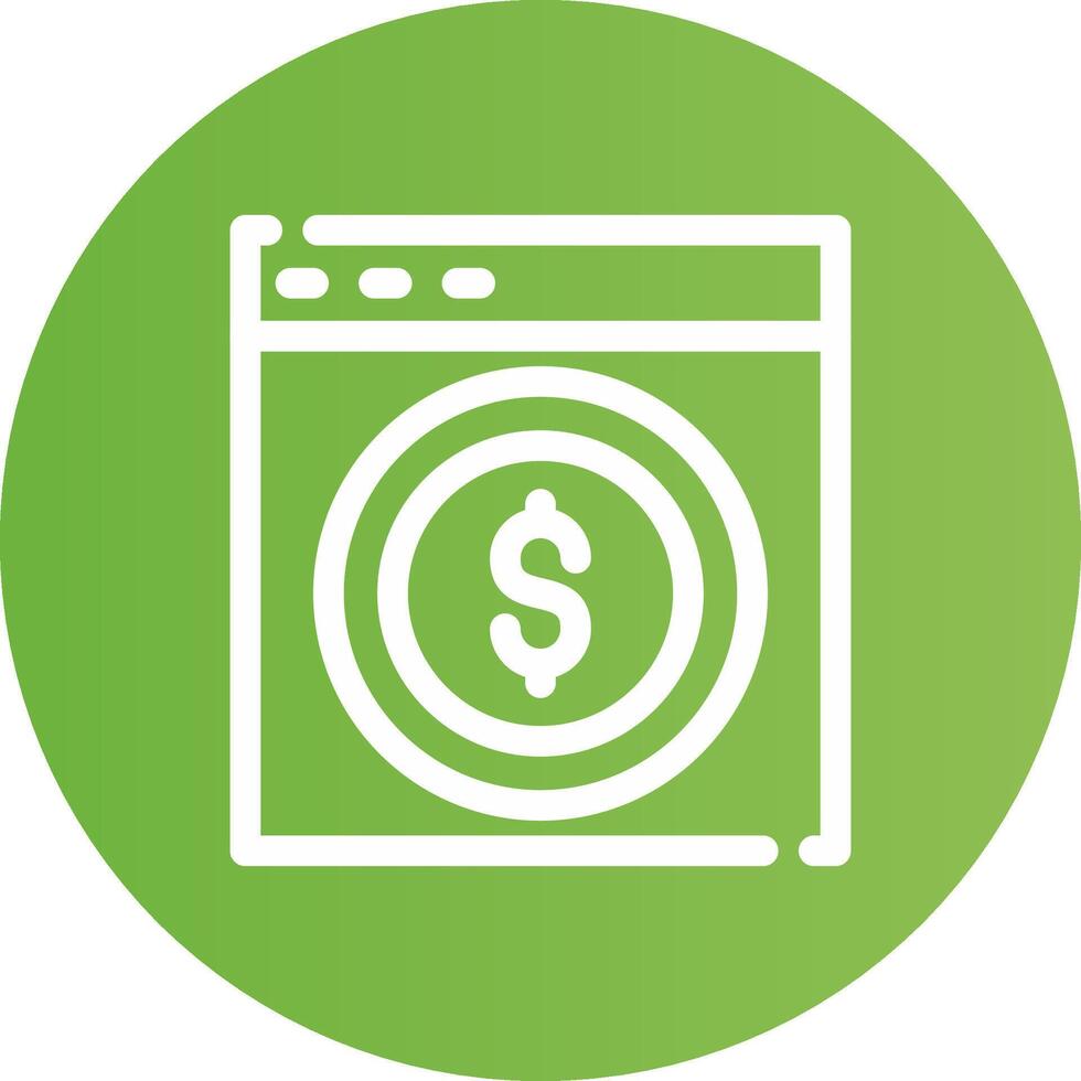 Line Circle Light green Gradient vector