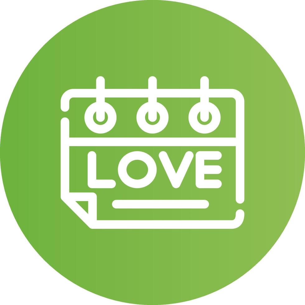 Love Calendar Creative Icon Design vector
