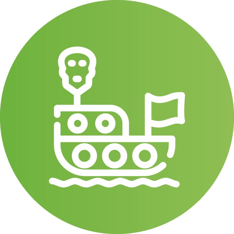 diseño de icono creativo de barco pirata vector