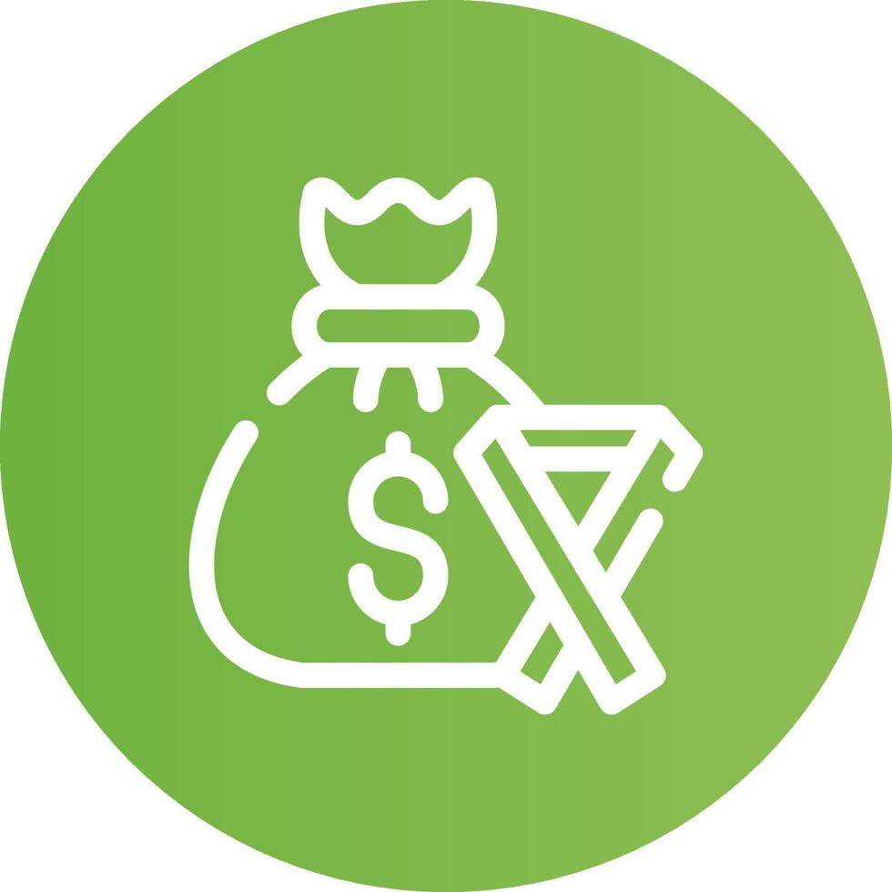 diseño de icono creativo de bolsa de dinero vector