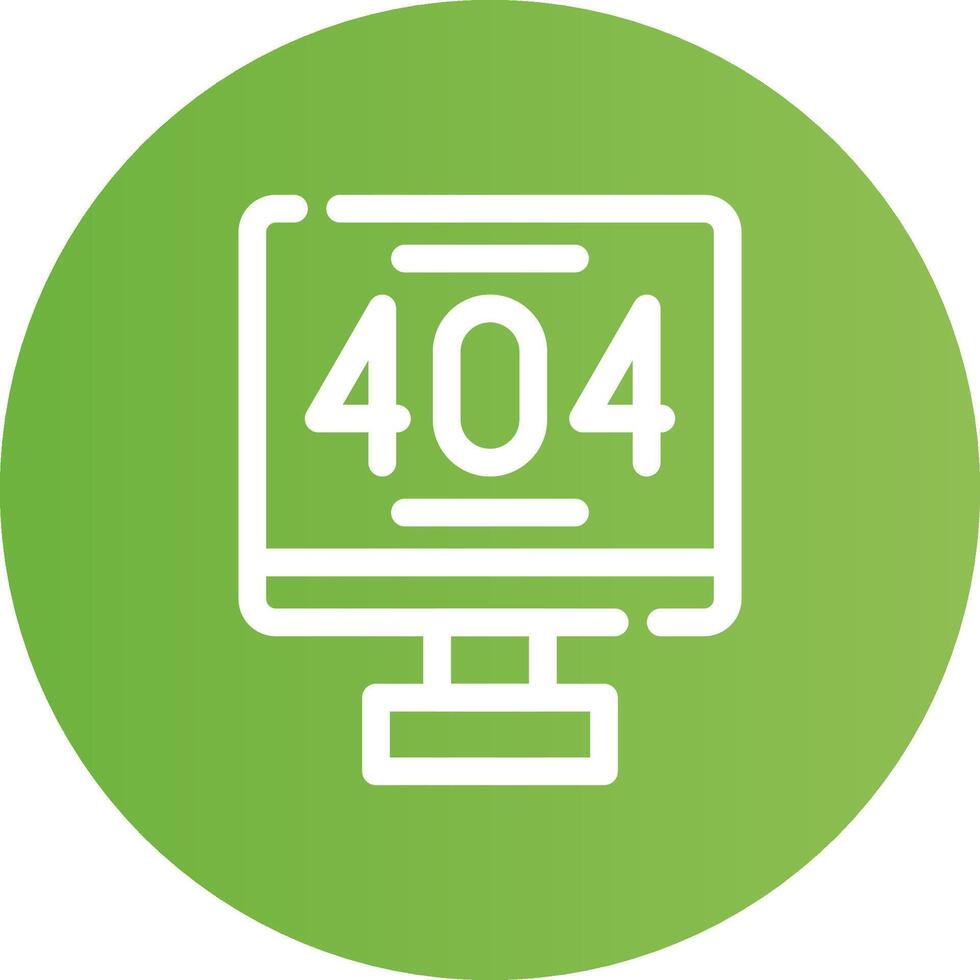 Error 404 Creative Icon Design vector