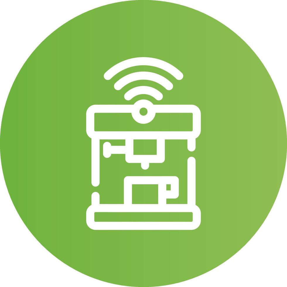 Smart Coffee Machine Creative Icon Design vector