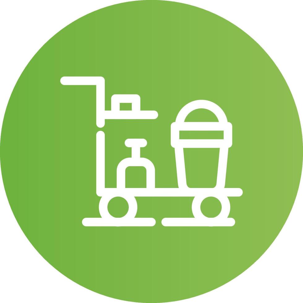 Cleaning Cart Creative Icon Design vector