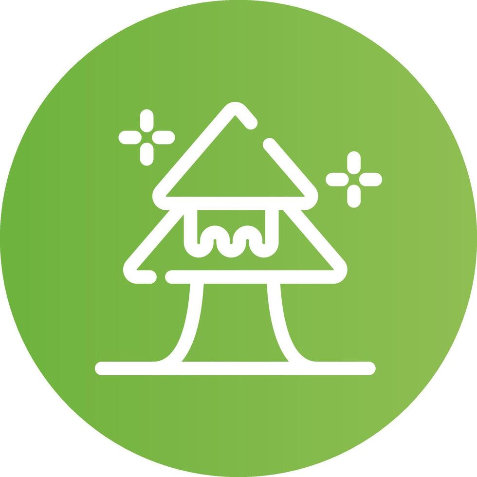 Snow Covered Tree Creative Icon Design vector
