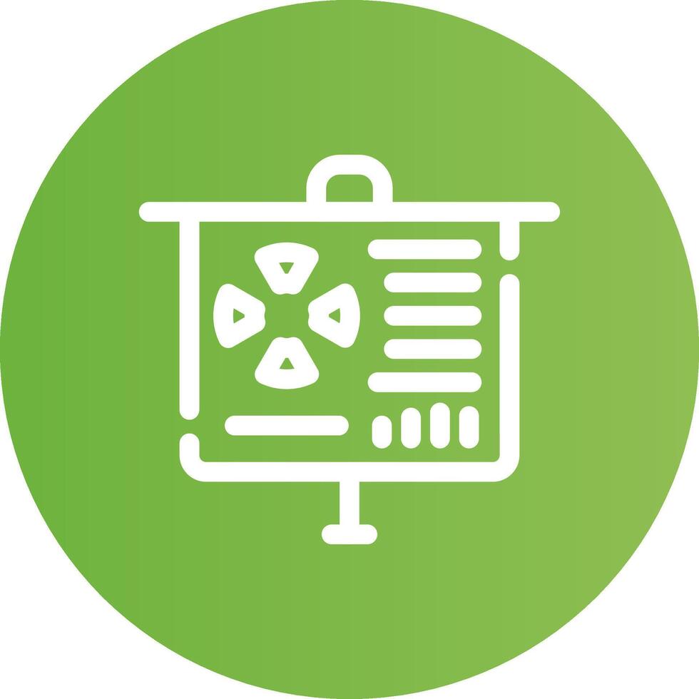 Line Circle Light green Gradient vector