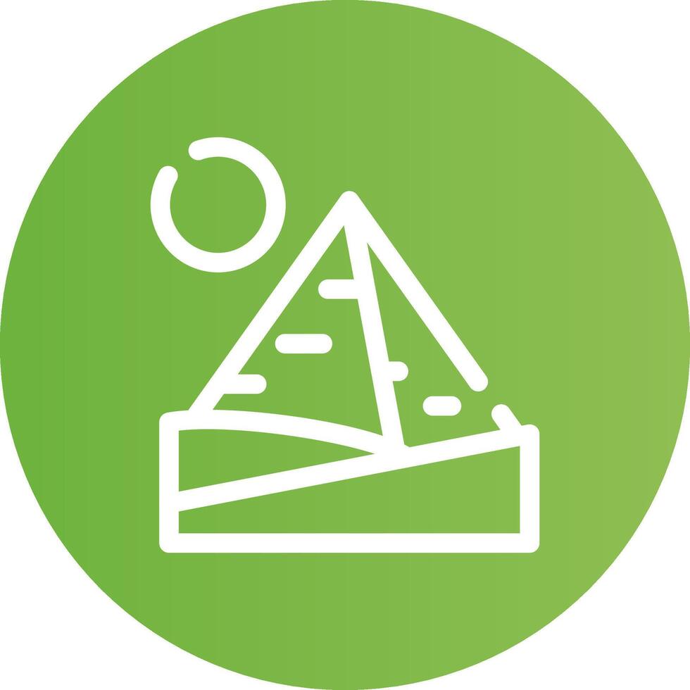 Pyramid Landscape Creative Icon Design vector