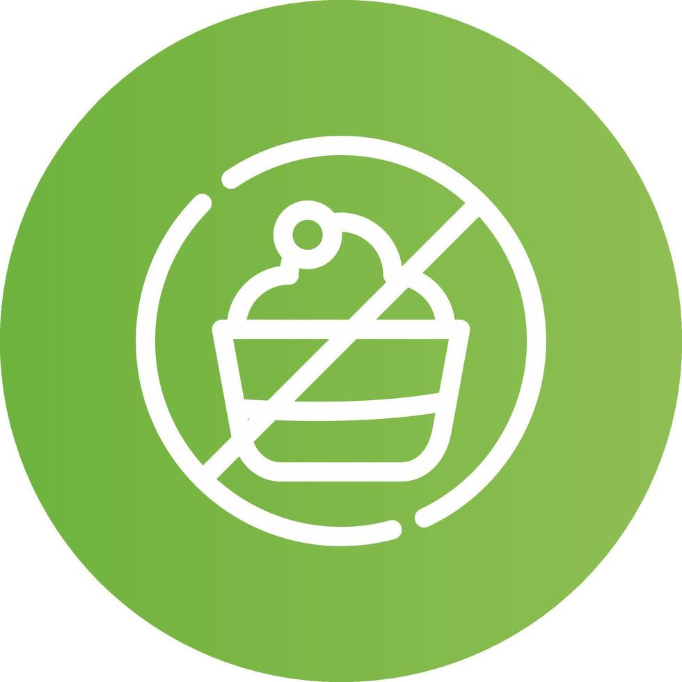 No Sweets Creative Icon Design vector