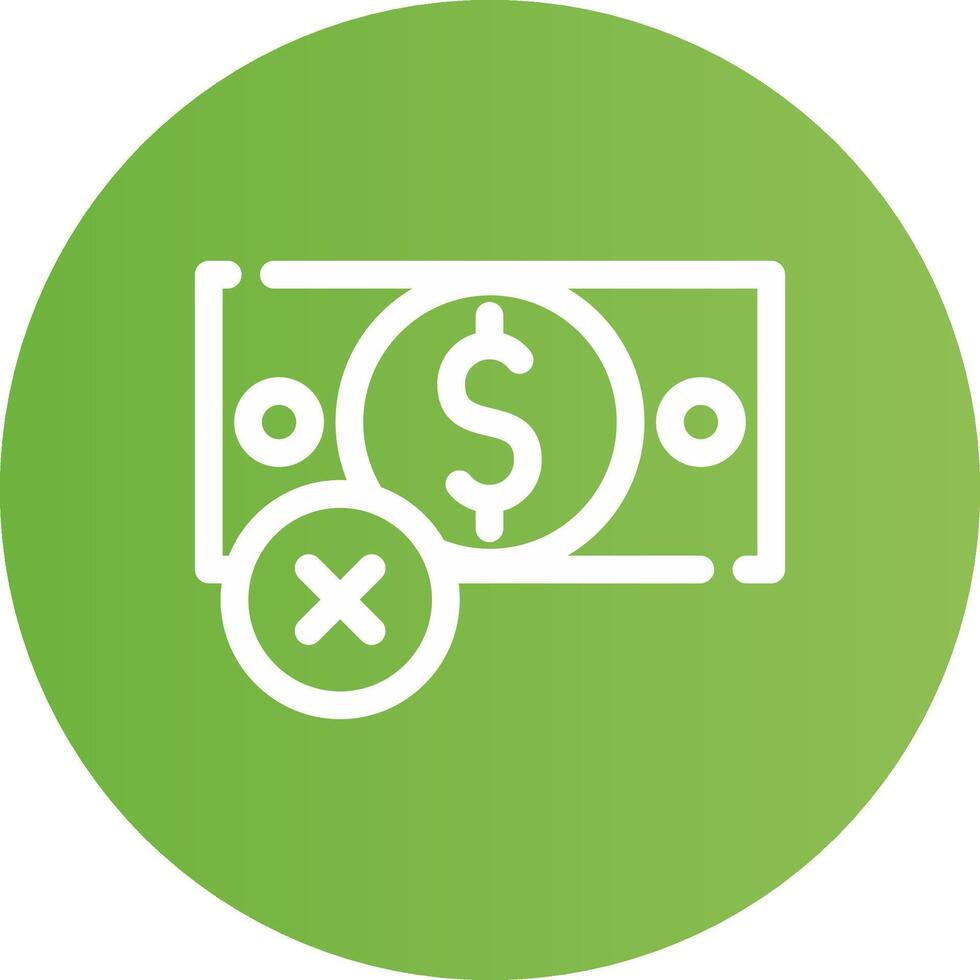 No Money Creative Icon Design vector
