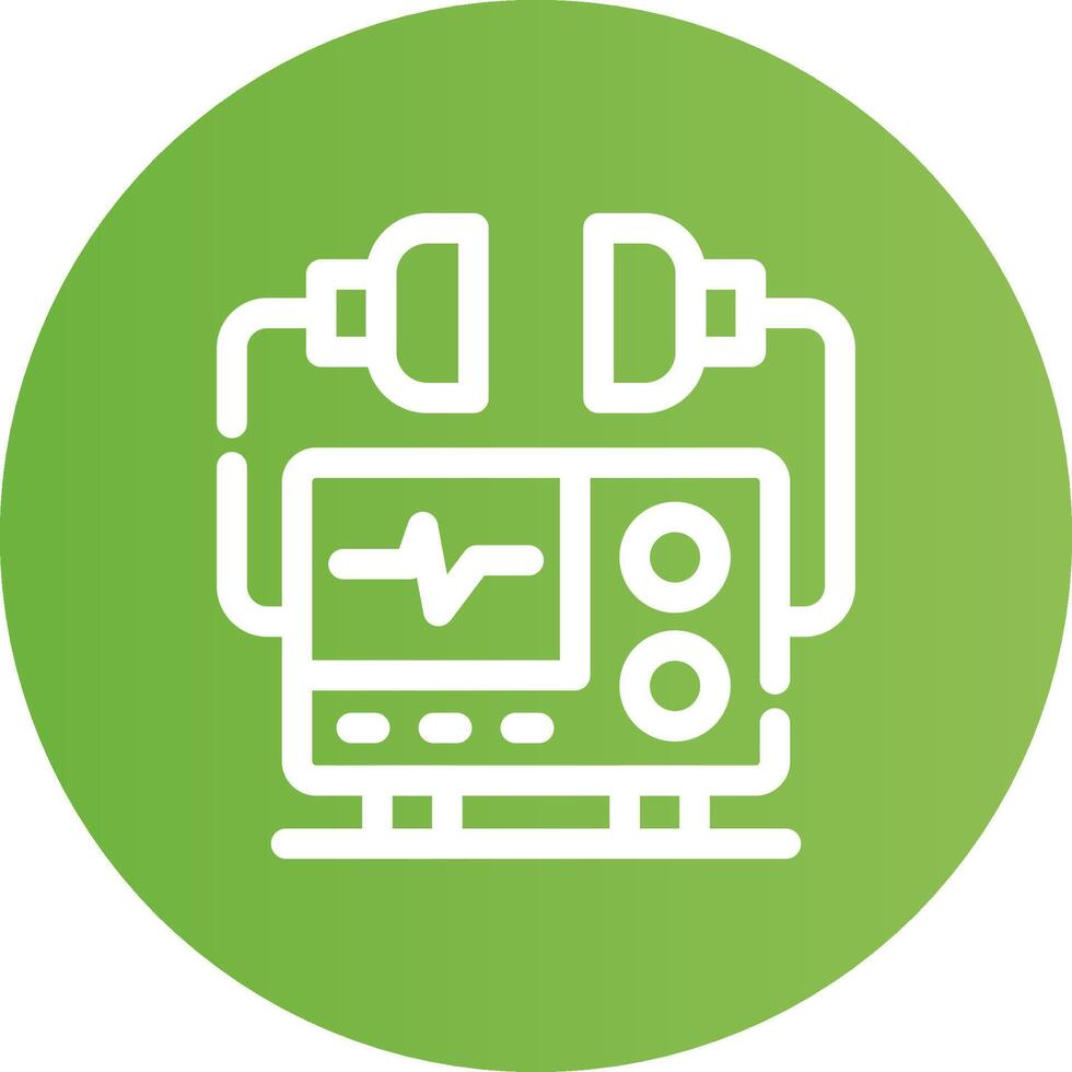 Defibrillator Creative Icon Design vector