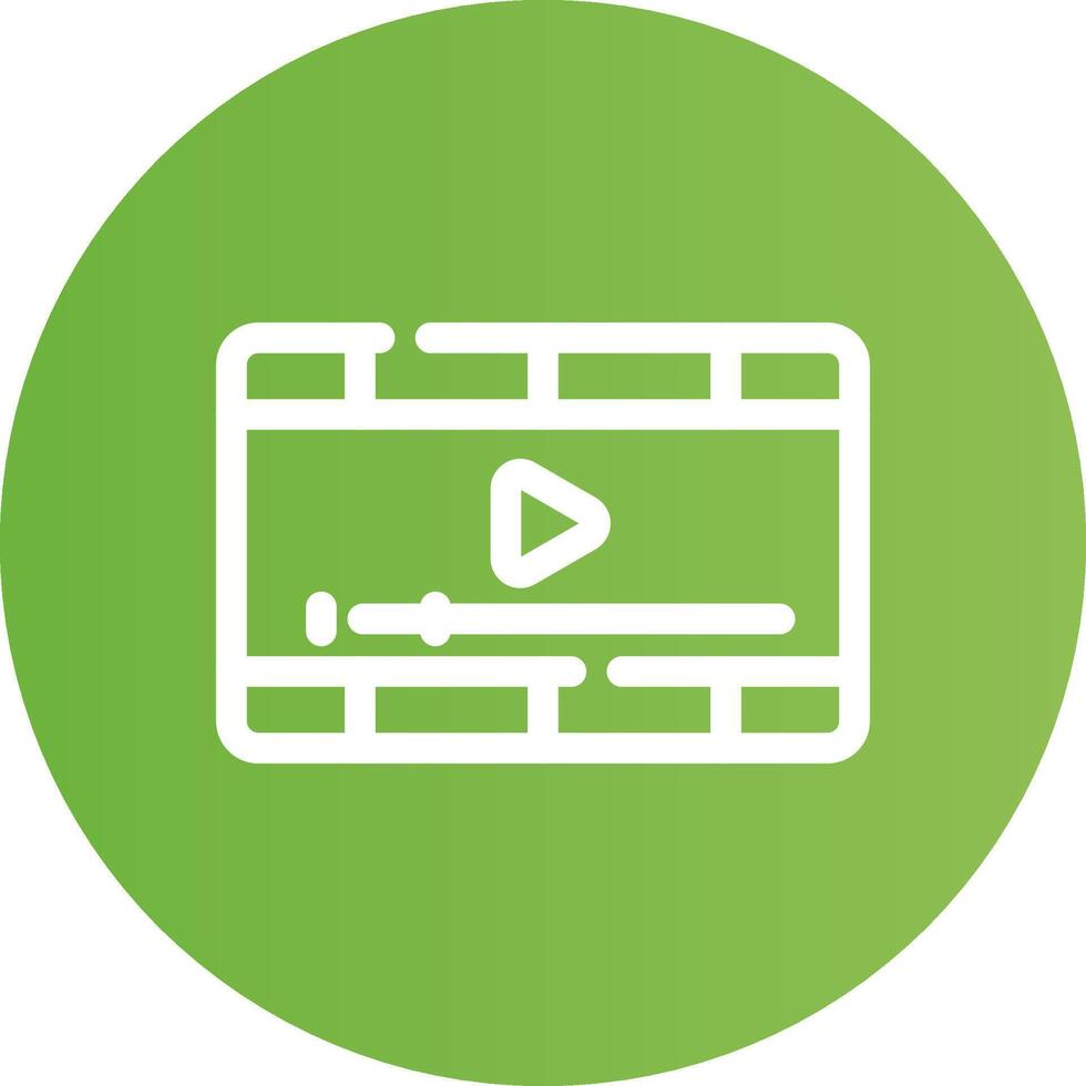 Video Player Creative Icon Design vector