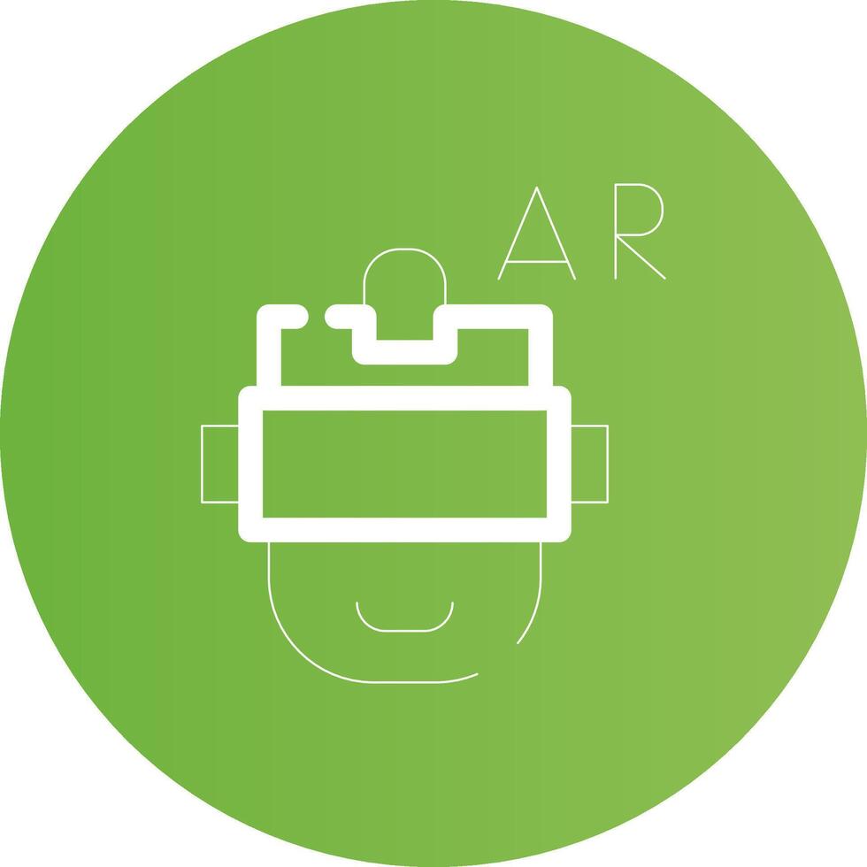 Ar Helmet Creative Icon Design vector