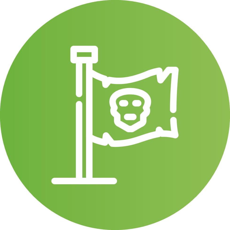 Pirates Flag Creative Icon Design vector