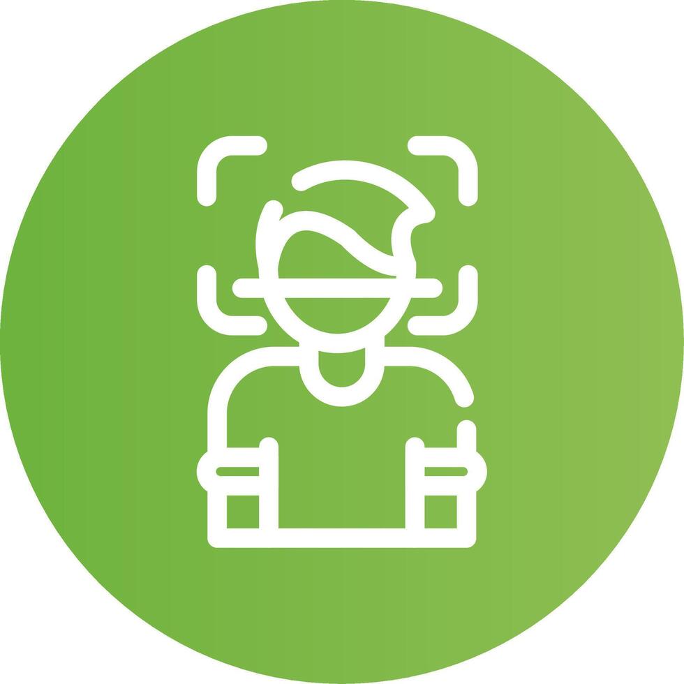 Face Scanner Creative Icon Design vector