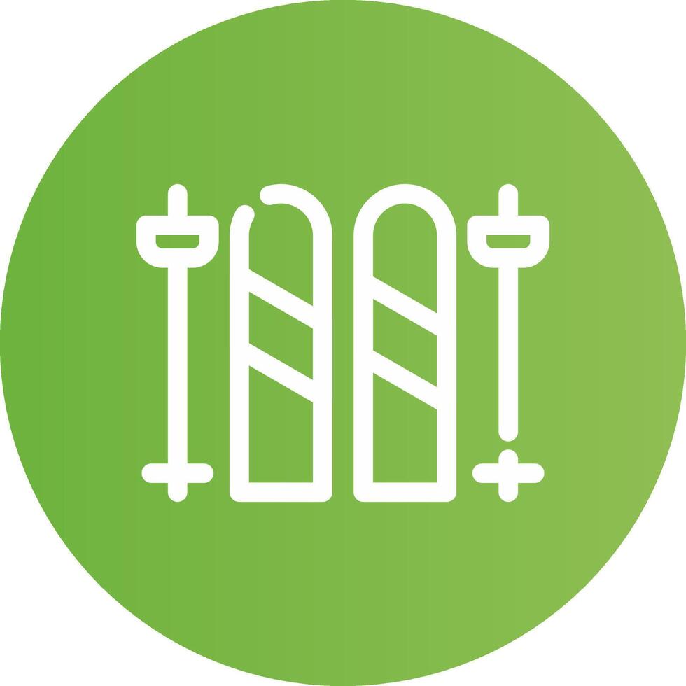 Skis Creative Icon Design vector