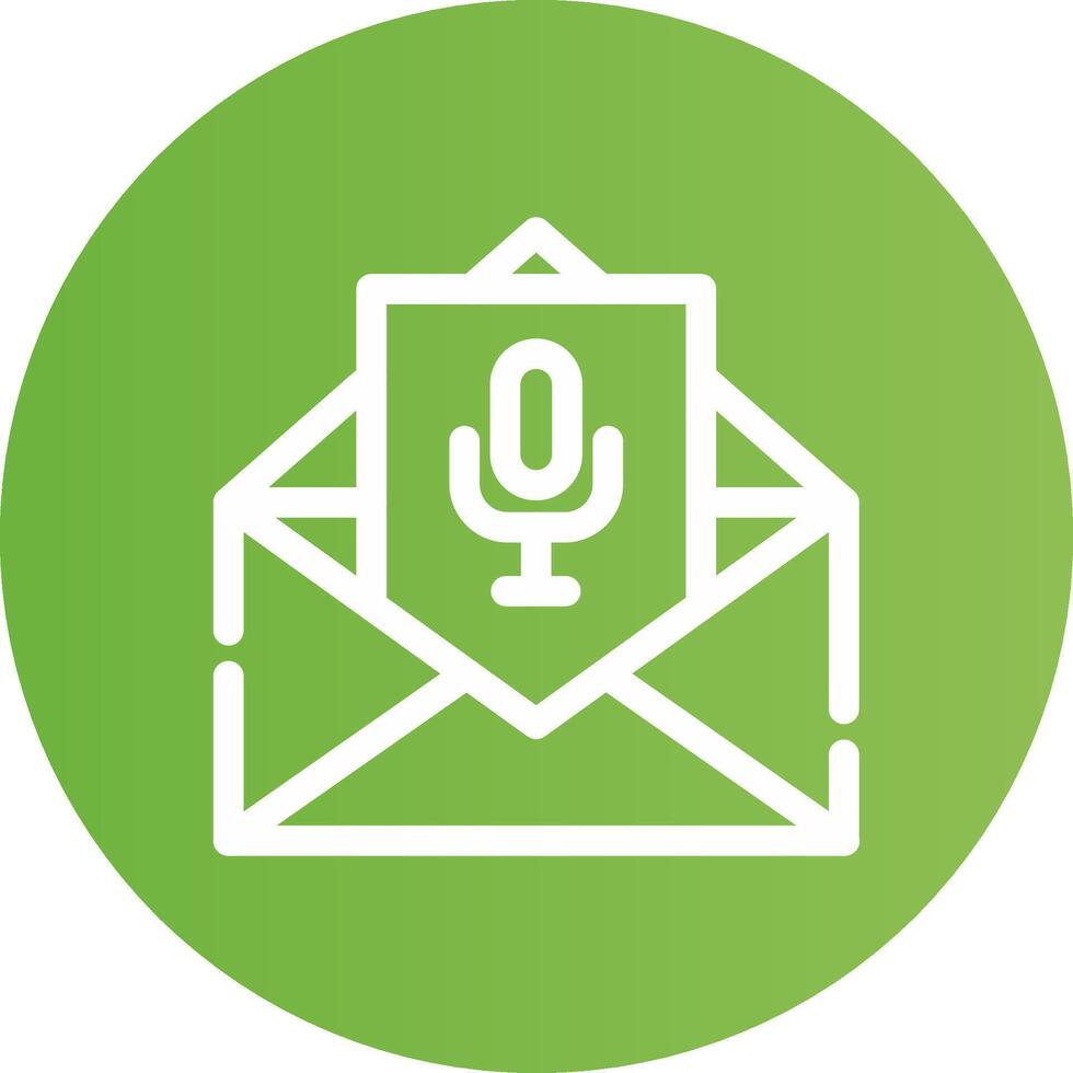 Voice Email Creative Icon Design vector