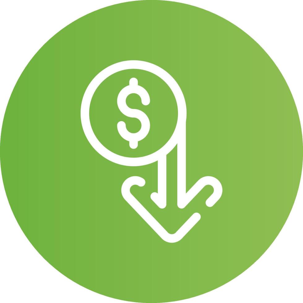 Capitalized Cost Reduction Creative Icon Design vector