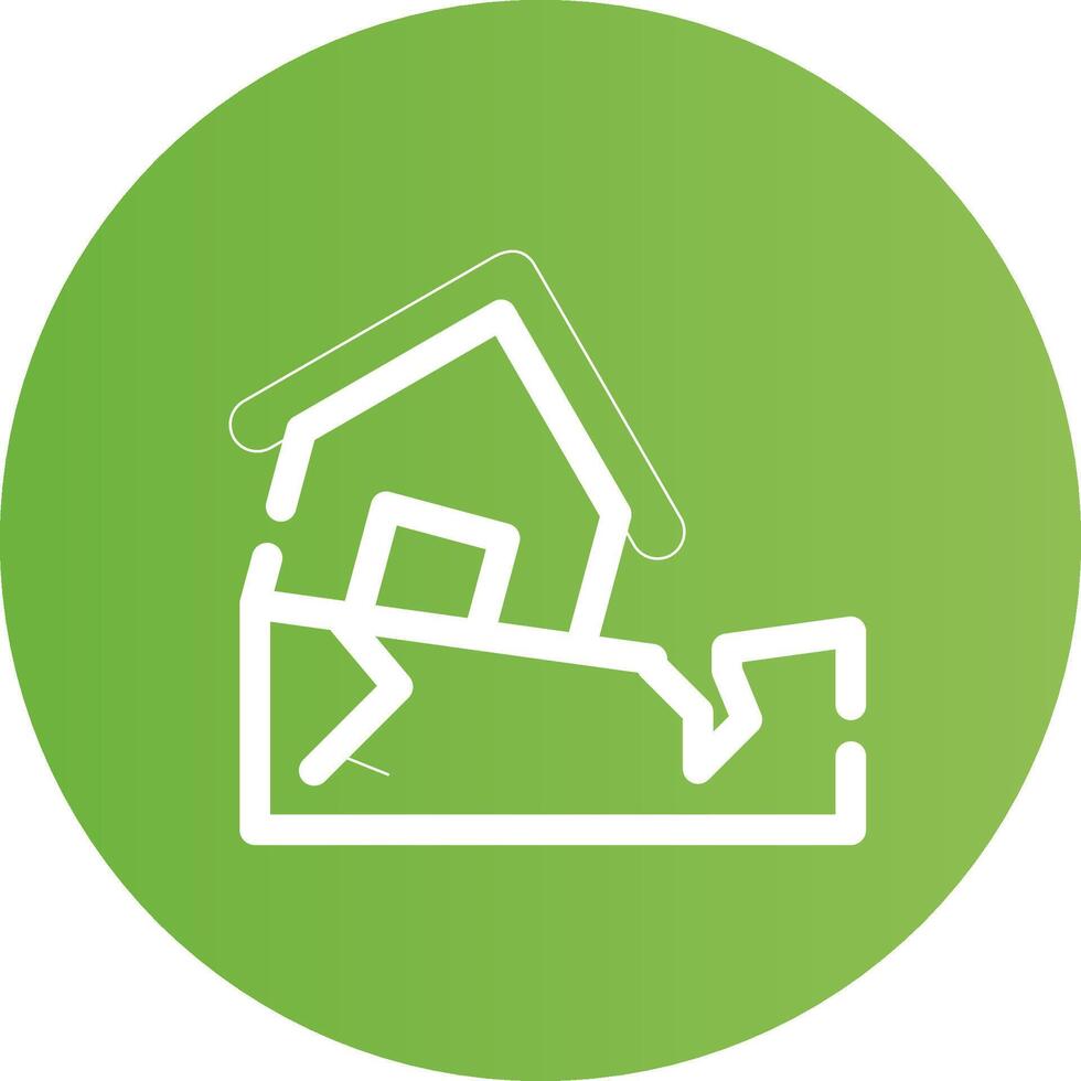 Earthquake Creative Icon Design vector