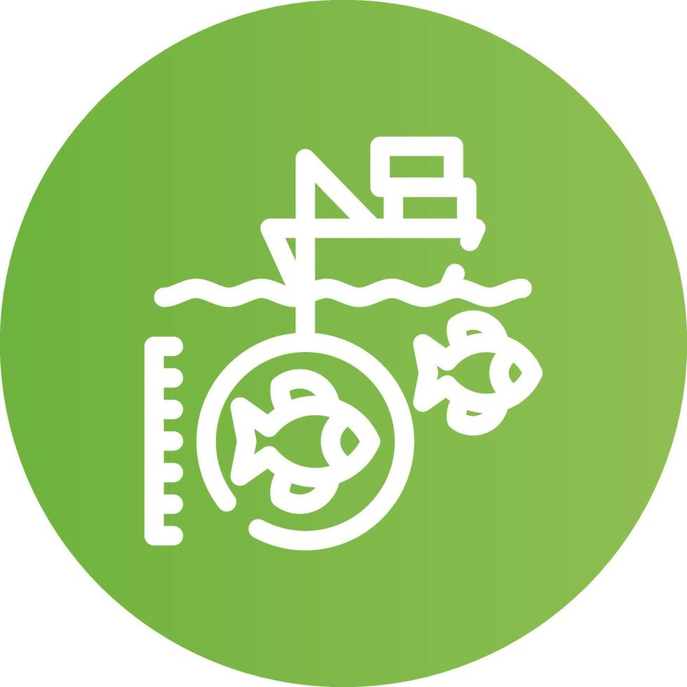 Deep Sea Fishing Creative Icon Design vector