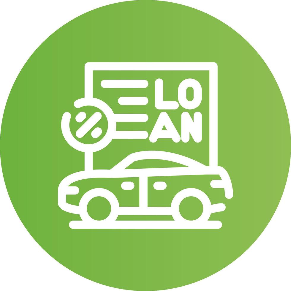 Car Loan Creative Icon Design vector