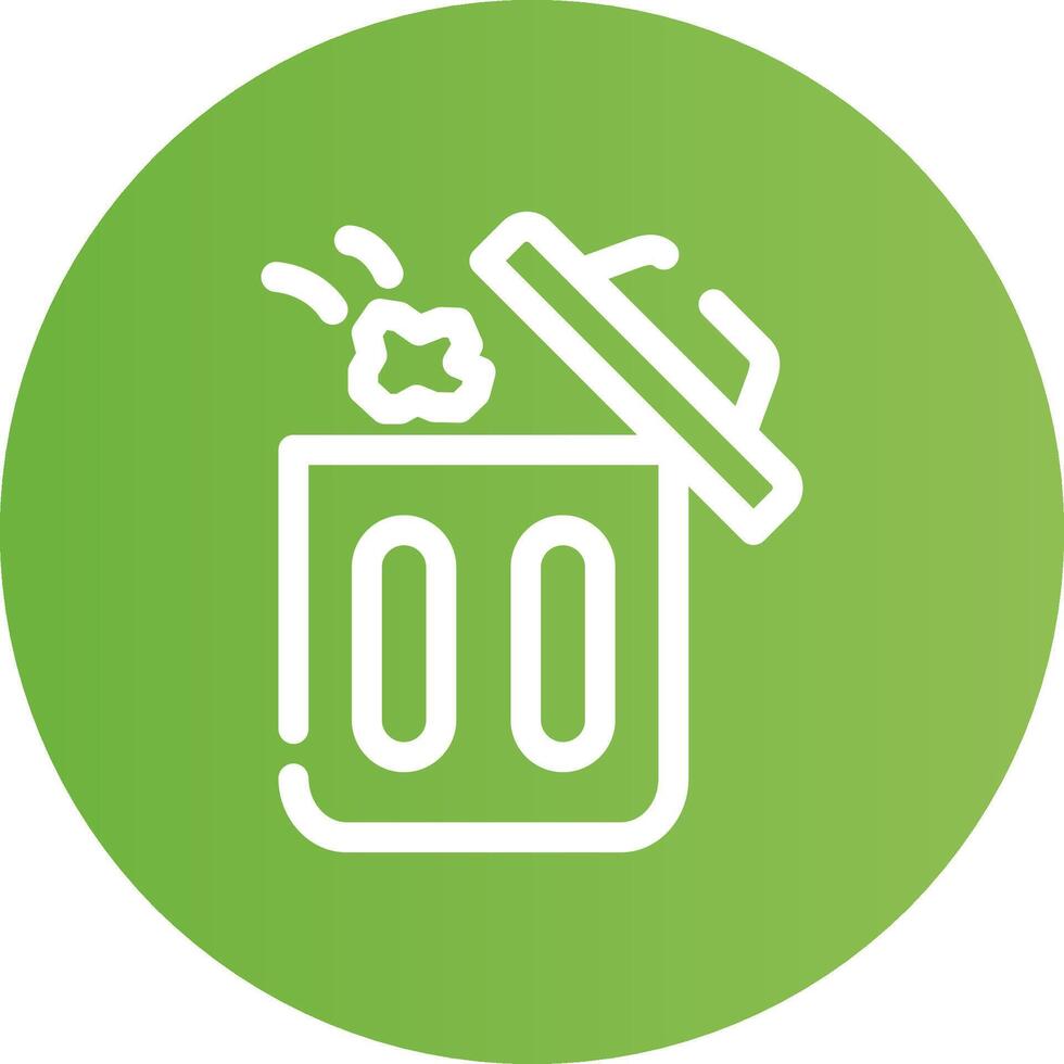 Throwing Trash Creative Icon Design vector