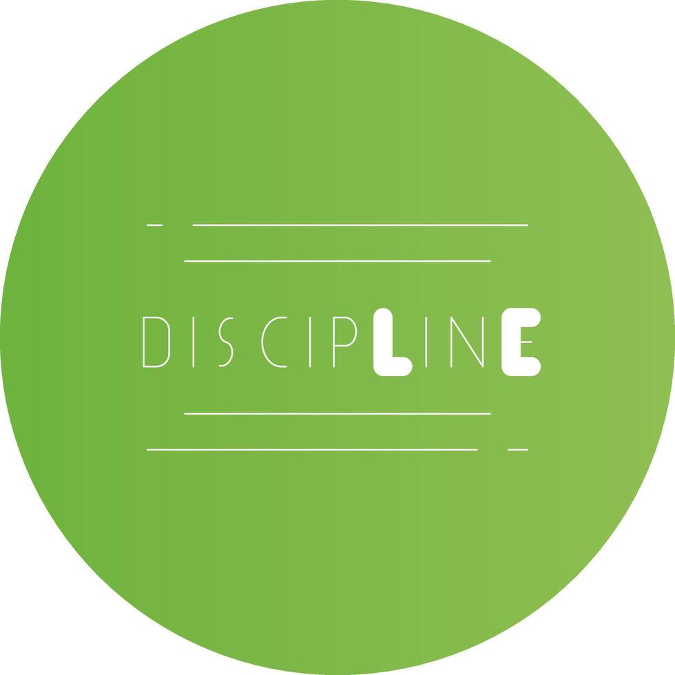 Discipline Creative Icon Design vector