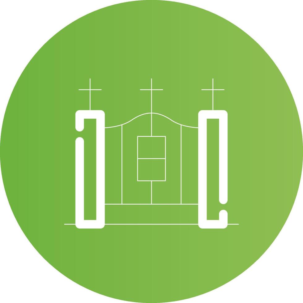 Cemetery Gate Creative Icon Design vector