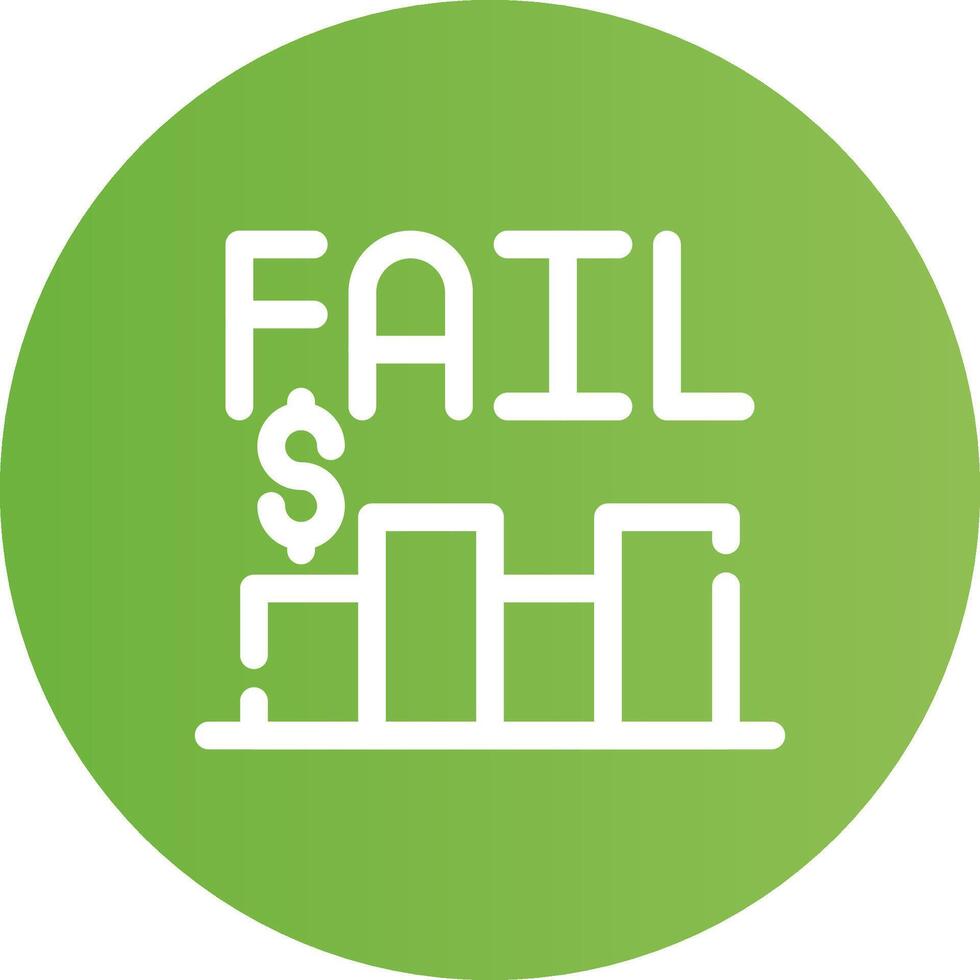 Business Fail Creative Icon Design vector