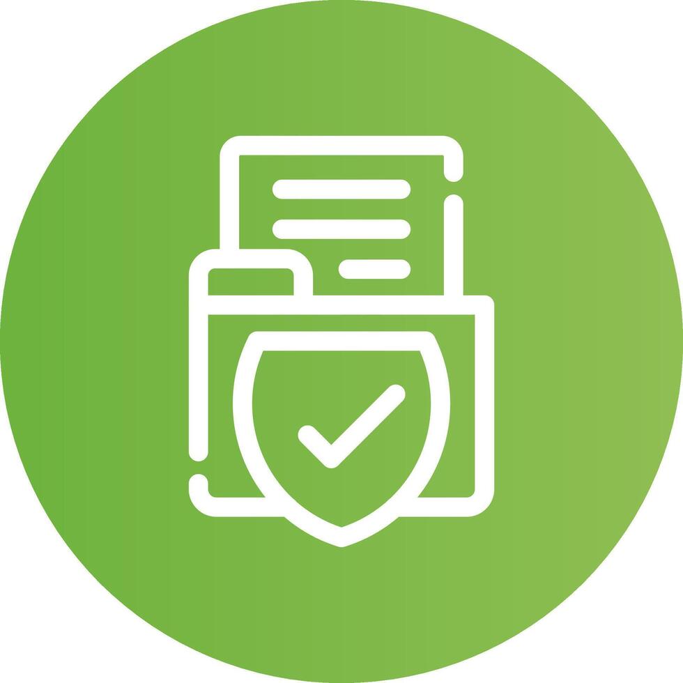 Secured Backup Creative Icon Design vector