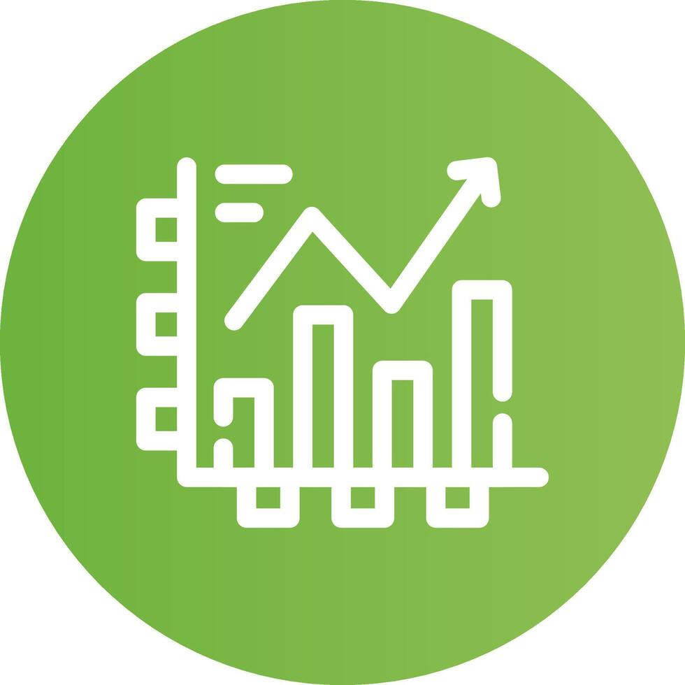 Line Chart Creative Icon Design vector