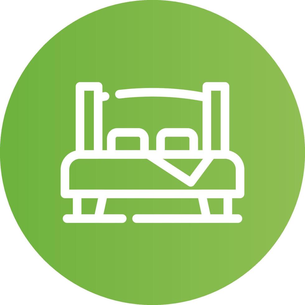 diseño de icono creativo de cama doble vector