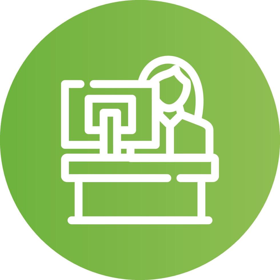 Receptionist Creative Icon Design vector