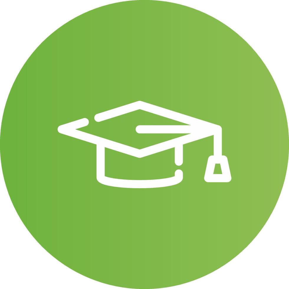 Graduation Cap Creative Icon Design vector