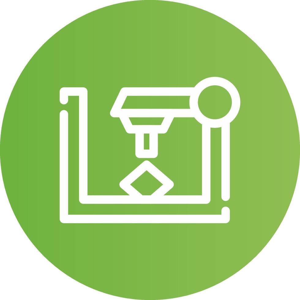 3D Printer Creative Icon Design vector