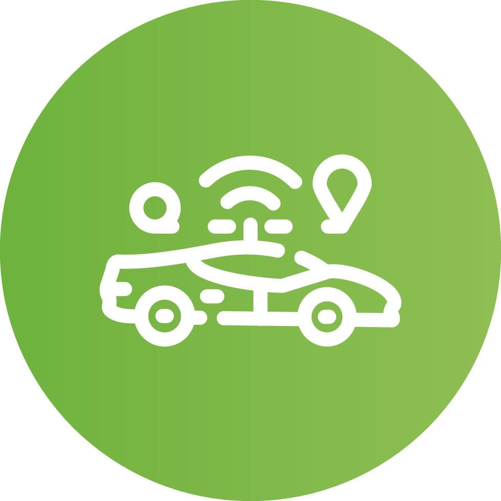 Self Driving Creative Icon Design vector
