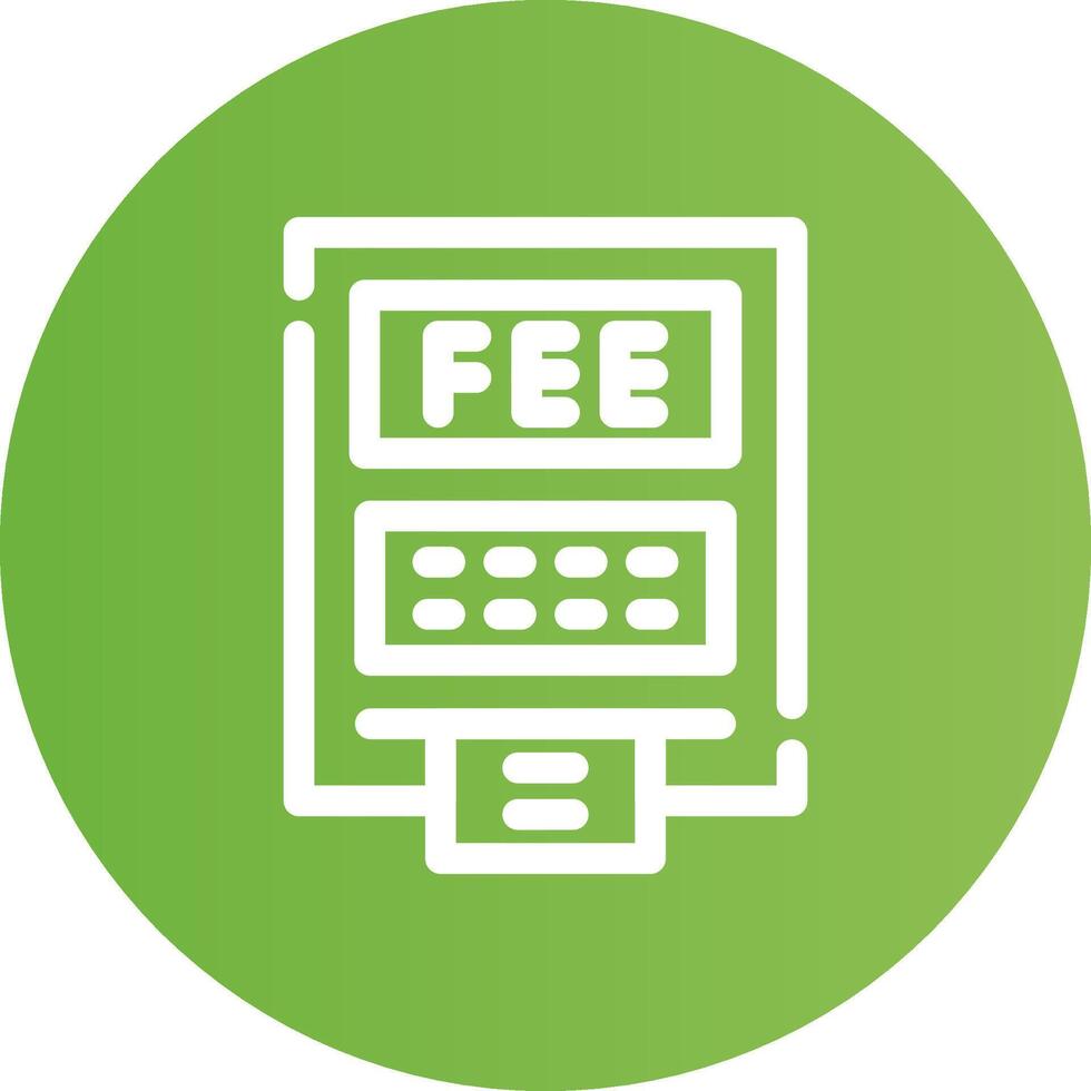 ATM Fees Creative Icon Design vector