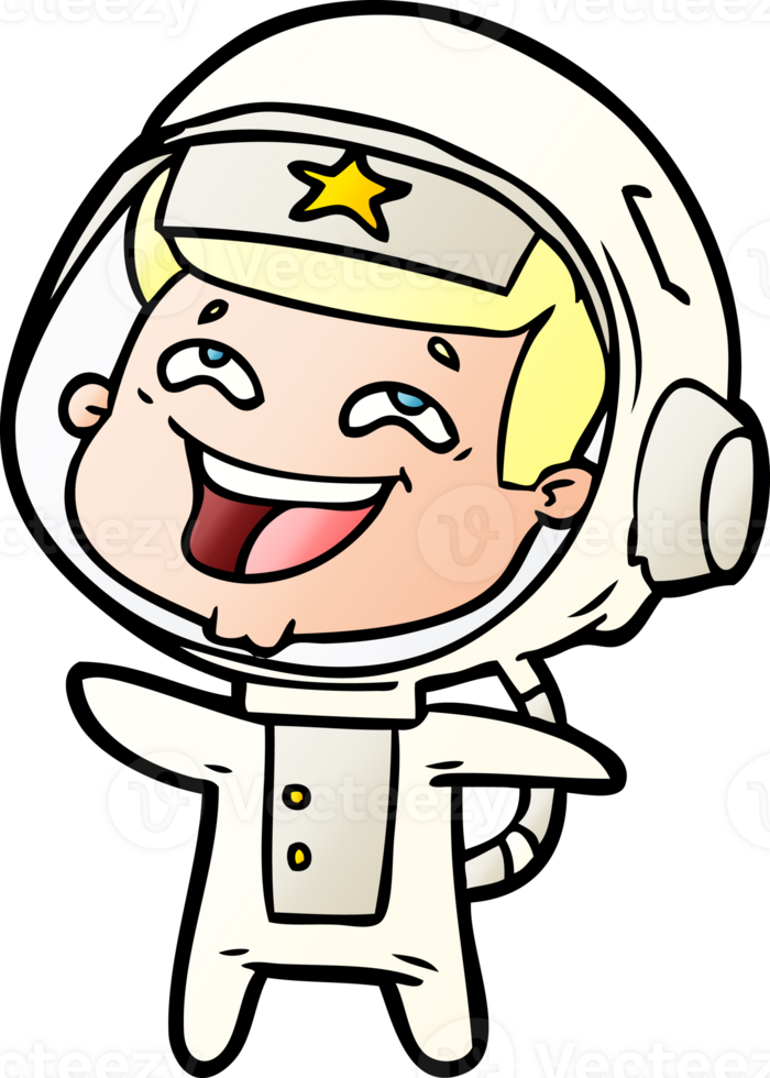 cartoon laughing astronaut png