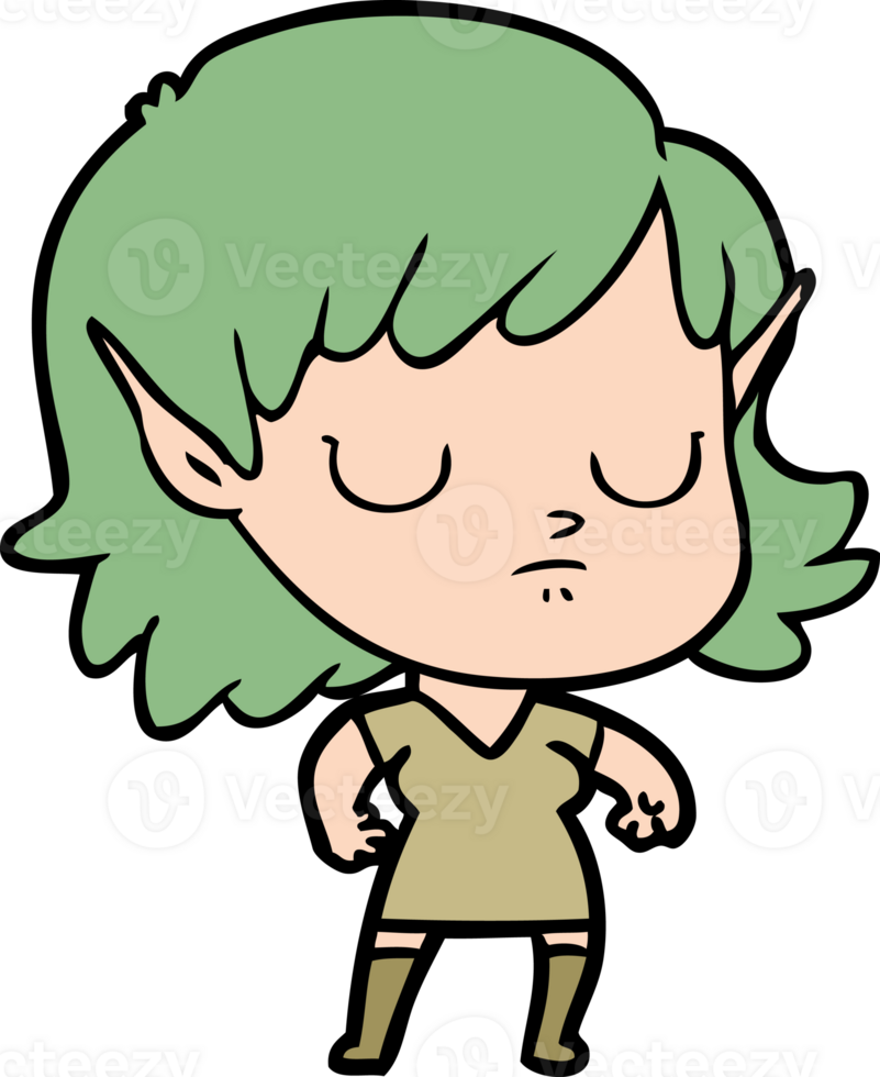 cartoon elf girl png