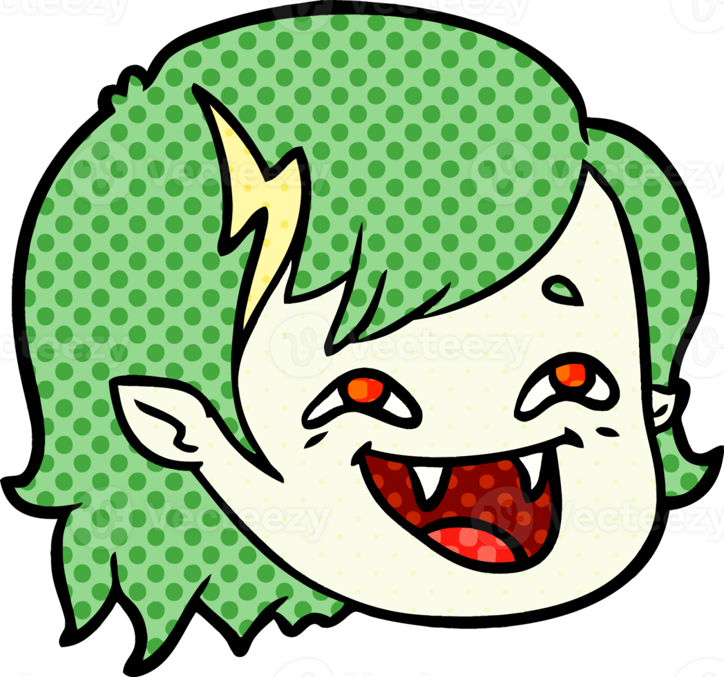 cartoon vampire girl face png