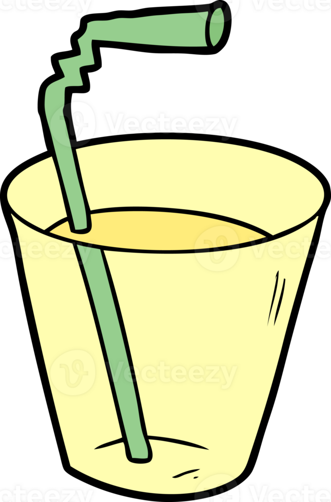 tecknad serie dryck med sugrör png