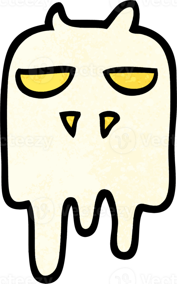 grunge strutturato illustrazione cartone animato spaventoso fantasma png