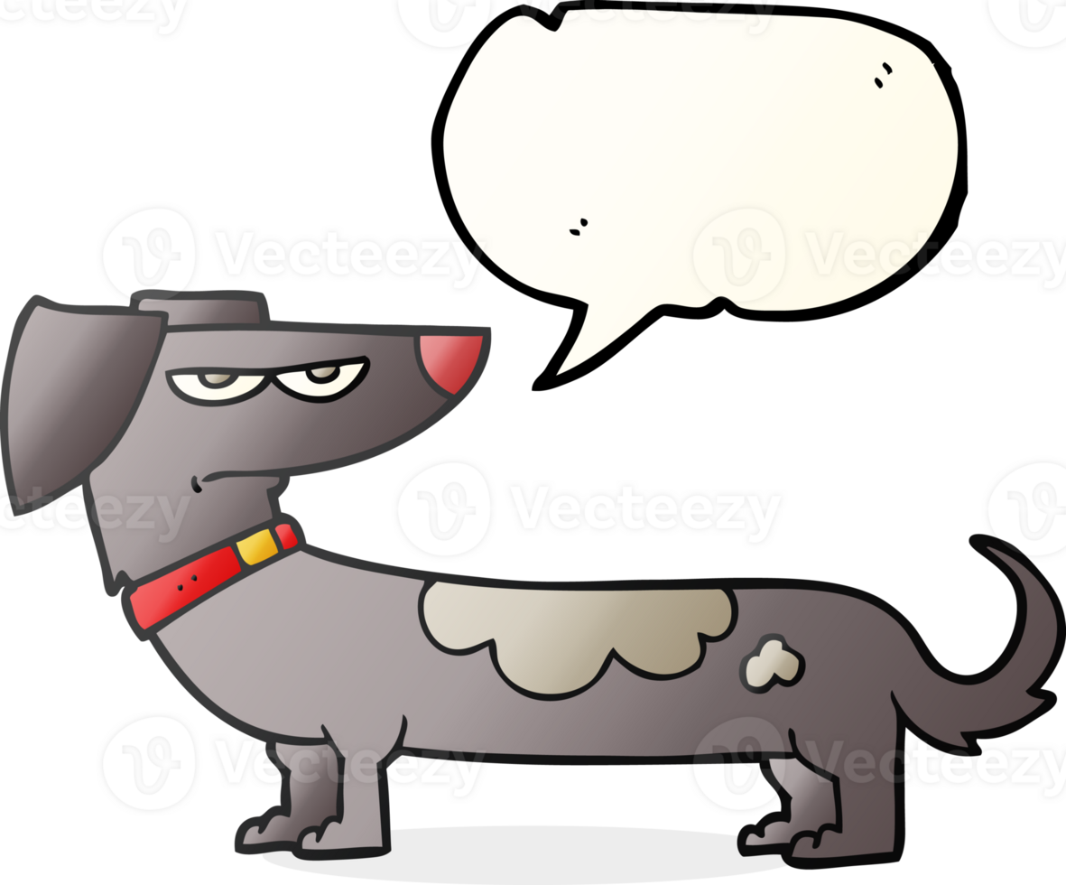 hand drawn speech bubble cartoon annoyed dog png