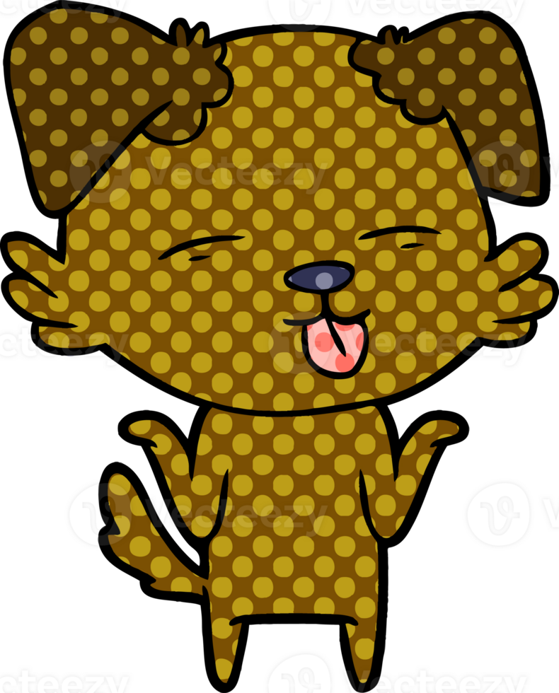 cartoon dog sticking out tongue png