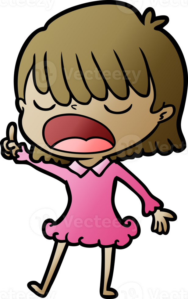 cartoon woman talking loudly png