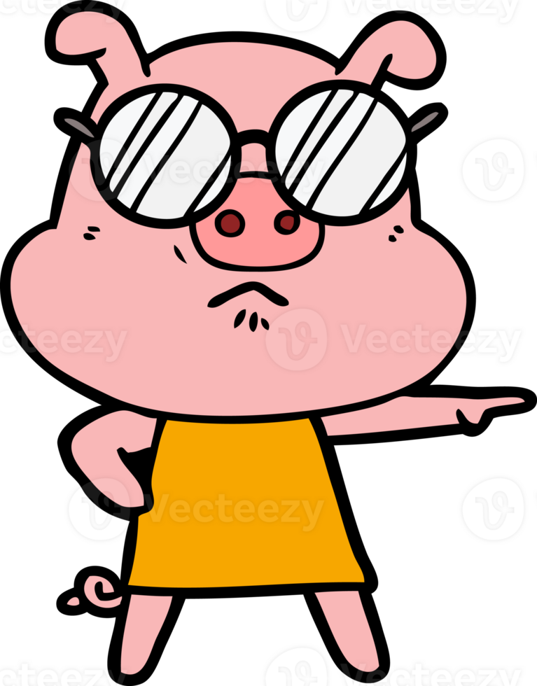 cartoon angry pig png