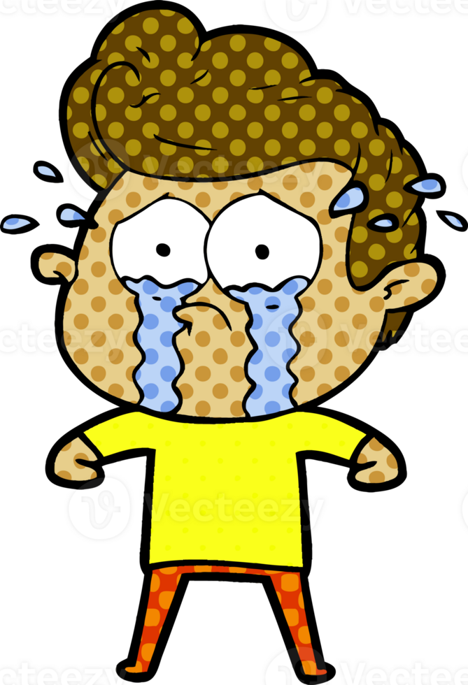 cartoon crying man png
