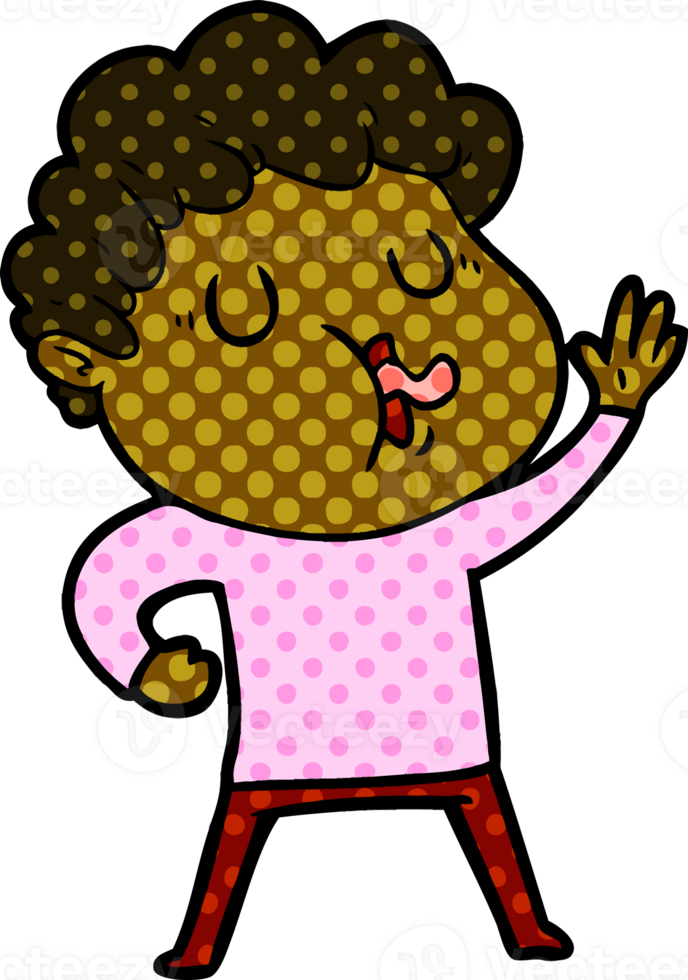 cartoon man singing png