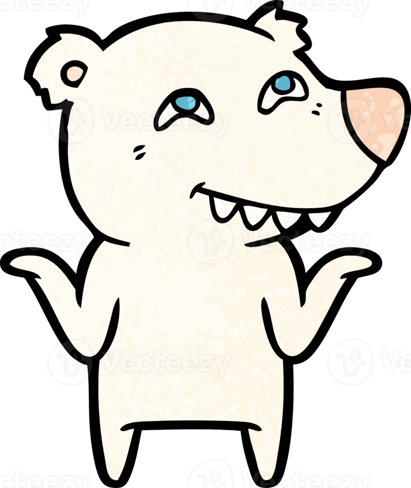 cartoon polar bear showing teeth png