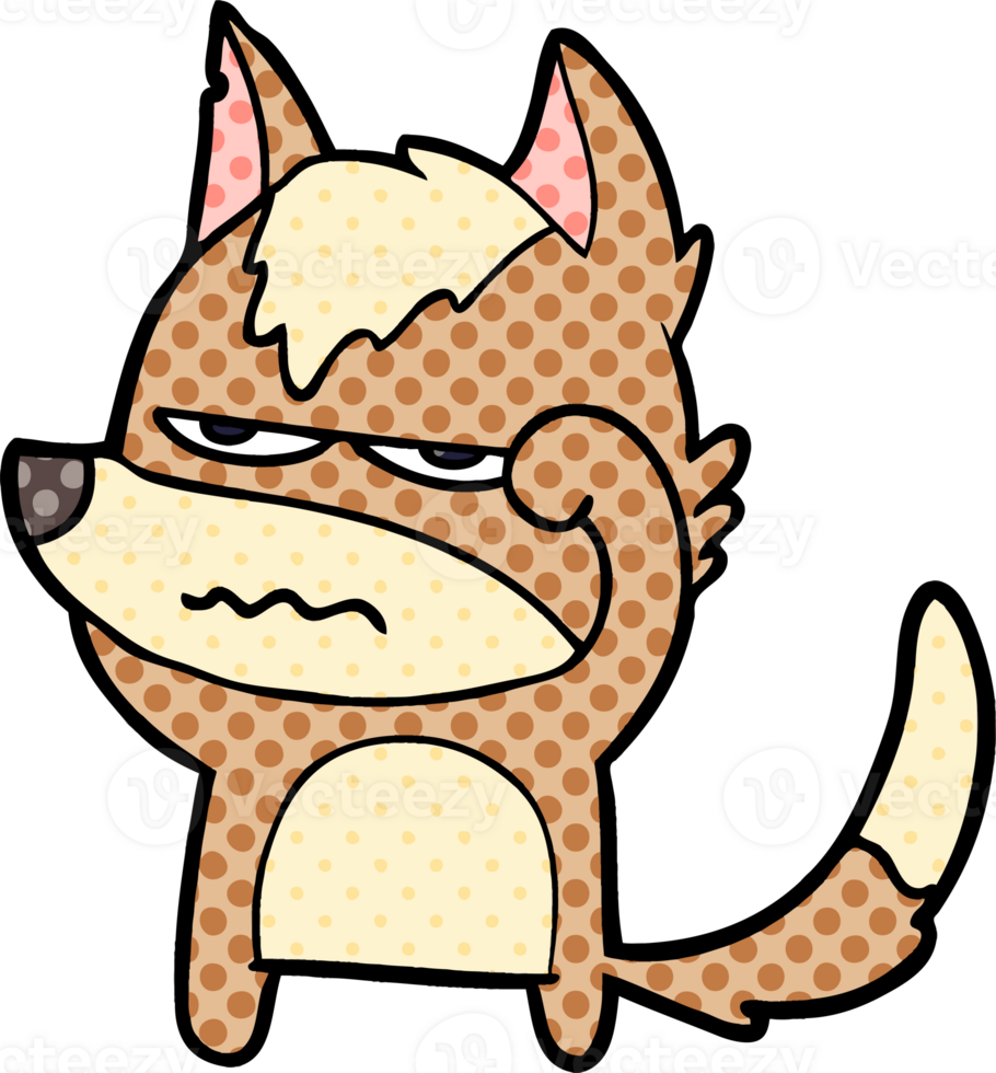 cartoon annoyed wolf png